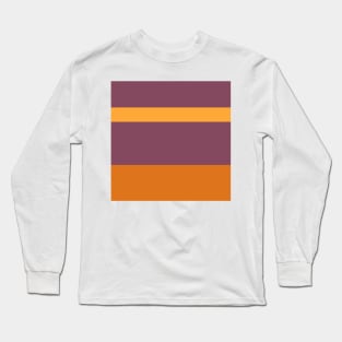 A gorgeous variation of Grape, Deep Ruby, Dark Salmon, Cocoa Brown and Yellow Orange stripes. Long Sleeve T-Shirt